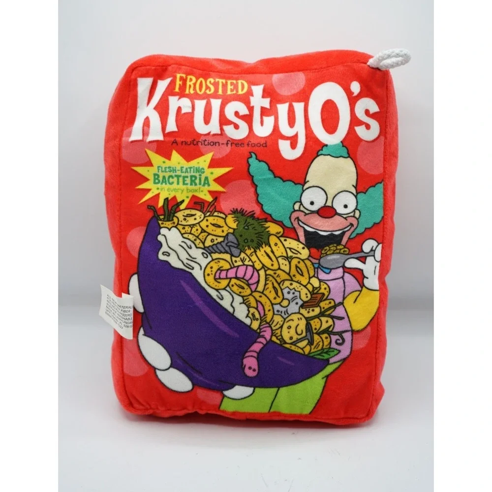 The Simpsons Krusty O's Cereal Plush‎ Pillow Universal Studios 10